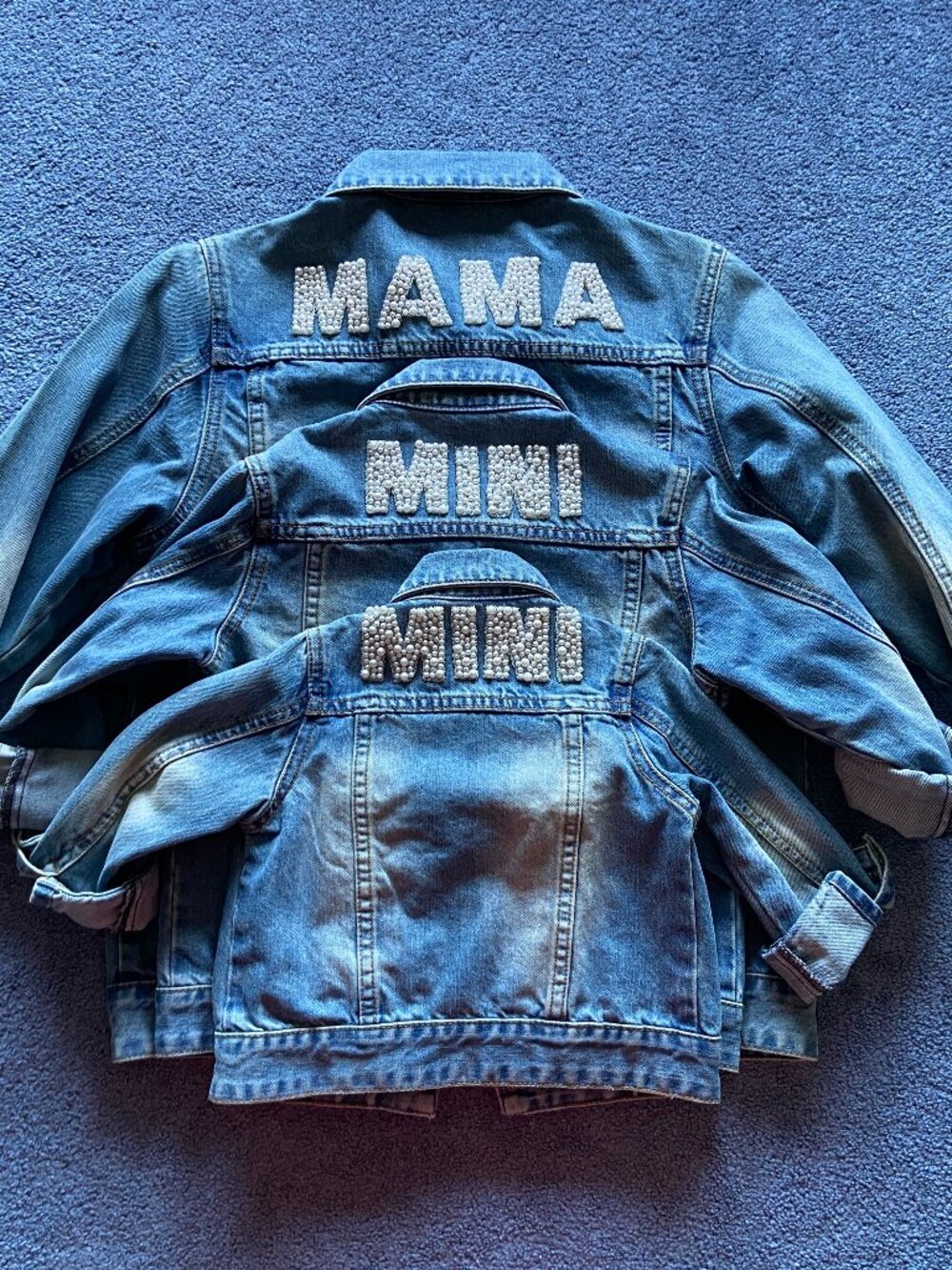 LE-LA-LO Women's/Toddler Girls' Mama/Mini Matching Denim Jean Jackets S/5T/2T
